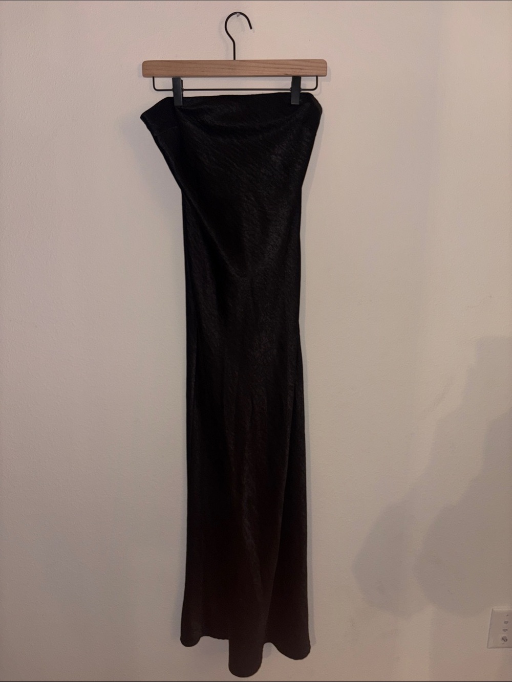 Black Strapless silky dress
